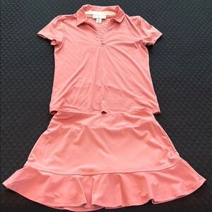Tony Bahama Coral Polo Shirt and skirt set